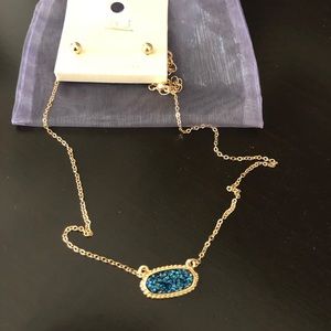 Necklace NWOT with Gold Toned Stud Earrings